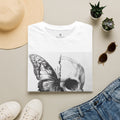 Skull & Butterfly T-Shirt — Gothic Floral Half-Skull Graphic Tee