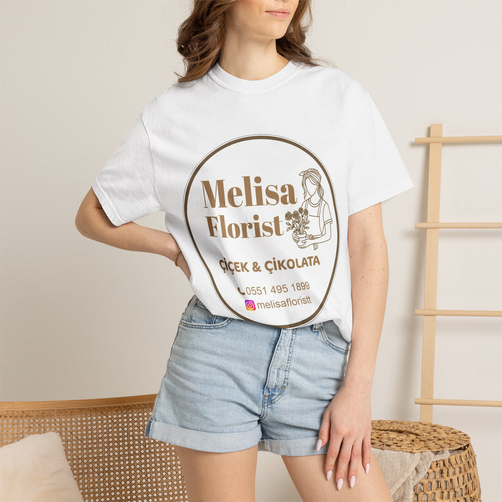 Florist Logo T-Shirt — Melisa Florist Çiçek & Çikolata Promotional Tee