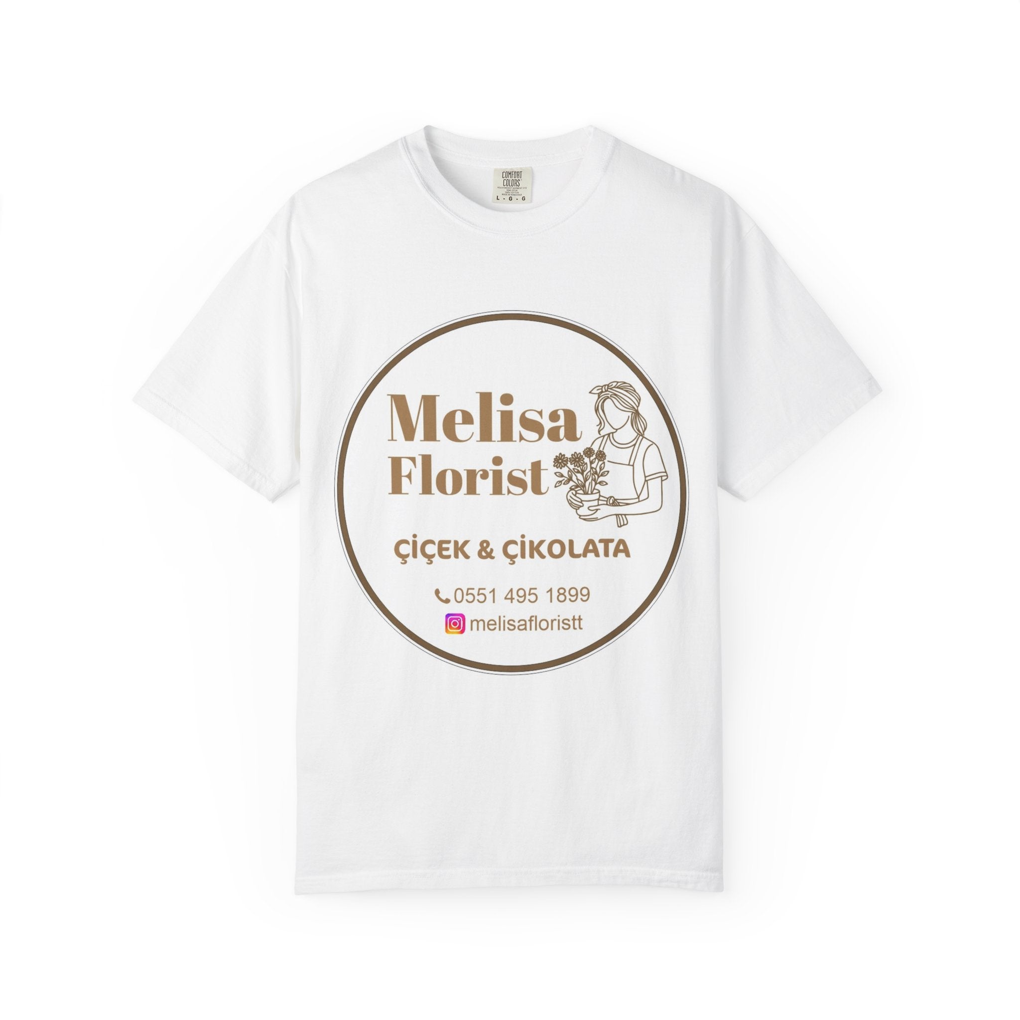 Florist Logo T-Shirt — Melisa Florist Çiçek & Çikolata Promotional Tee