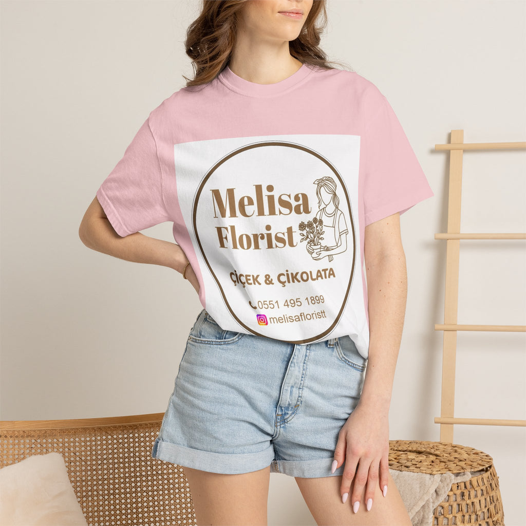 Florist Logo T-Shirt — Melisa Florist Çiçek & Çikolata Promotional Tee